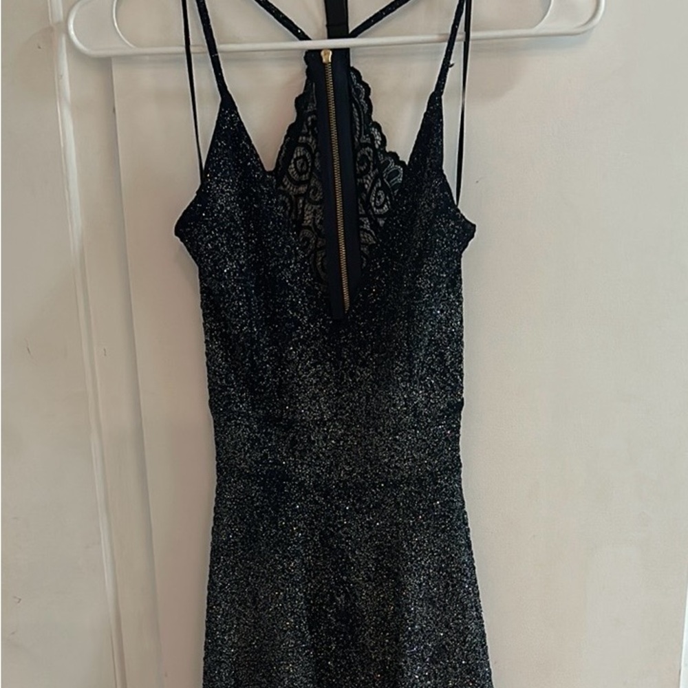 Windsor Black and White Strapless A-line Midi Dress